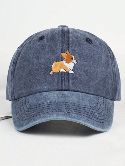 Cute Corgi Embroidered Baseball Cap
