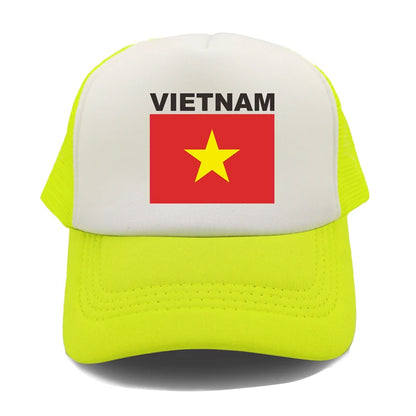 Vietnam Trucker Cap Summer Men Cool Country Flag Hat Baseball Cap