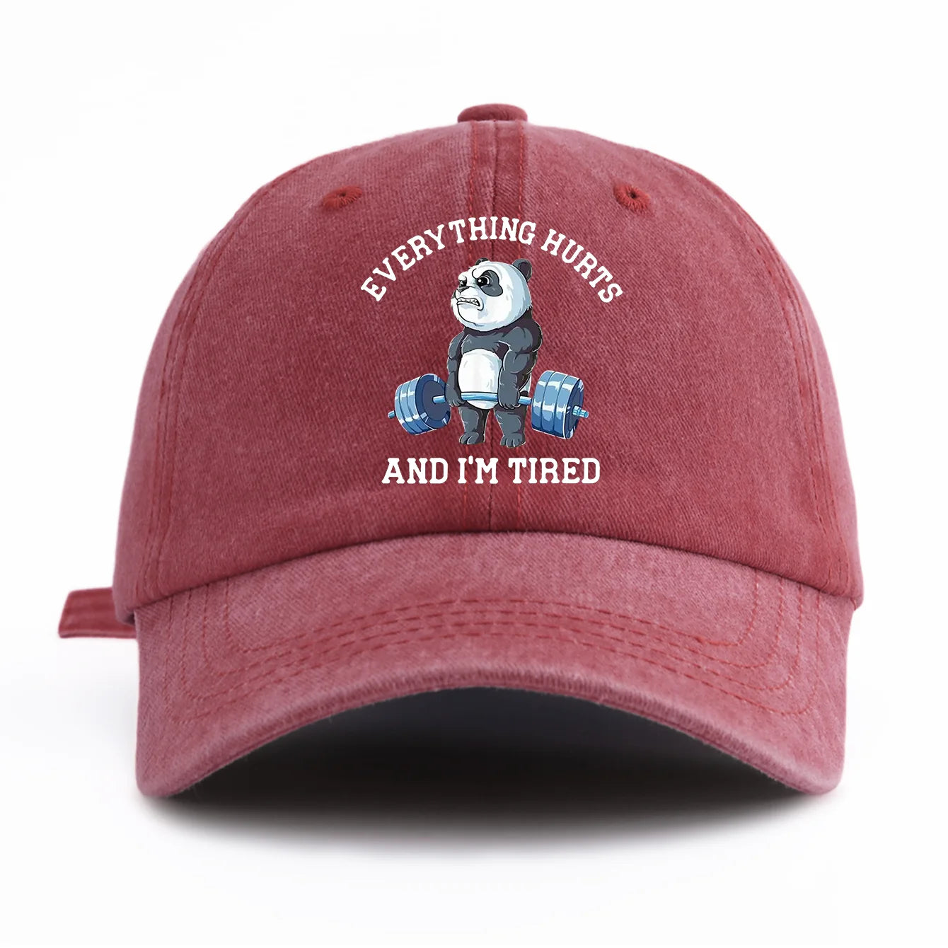 PANDA Print Washed Baseball Cap For Adults