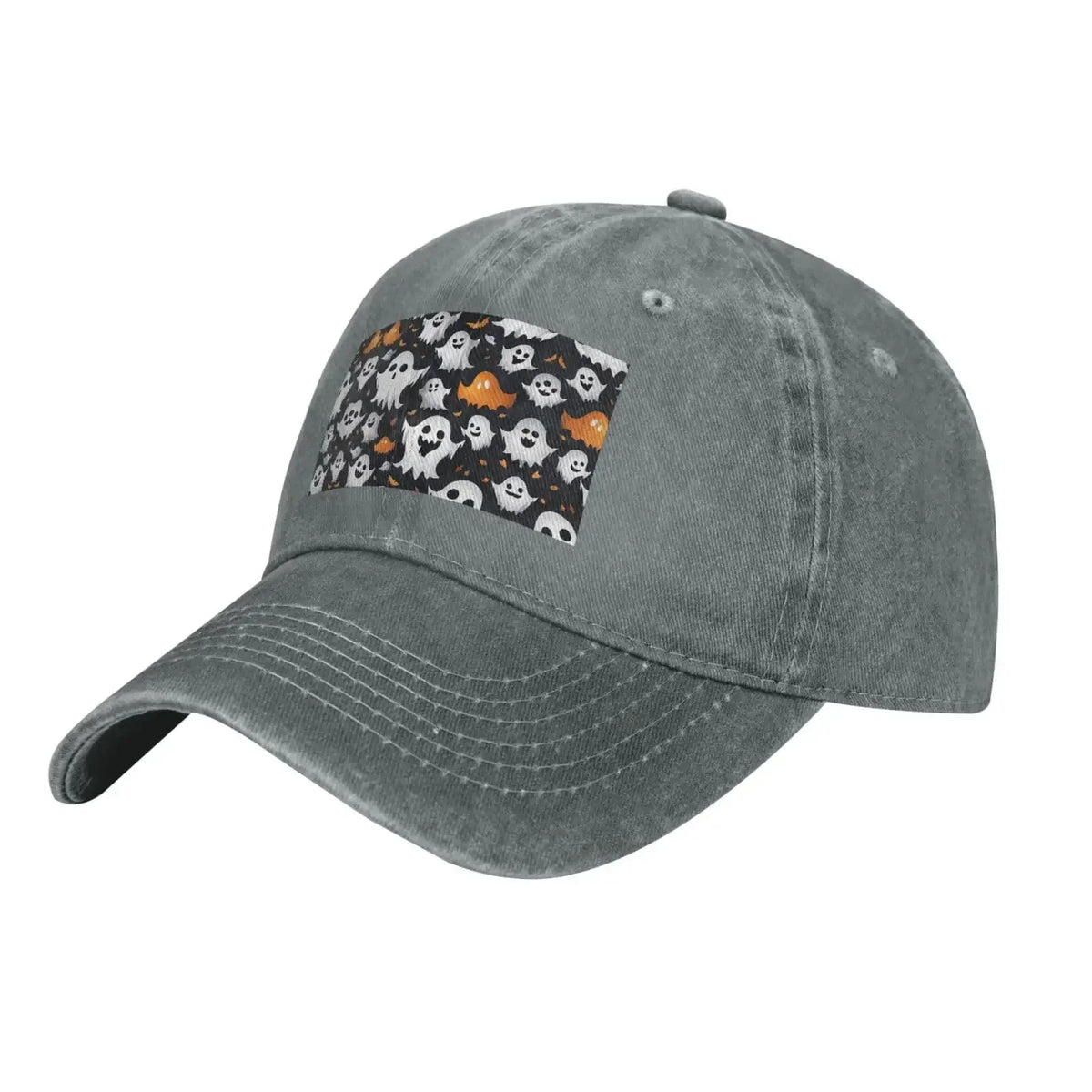 New Cute White Ghost Halloween Pattern Print Baseball Cap