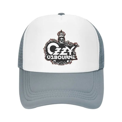 Custom Ozzy Osbourne Metal Hard Rock Print Mesh Baseball Cap