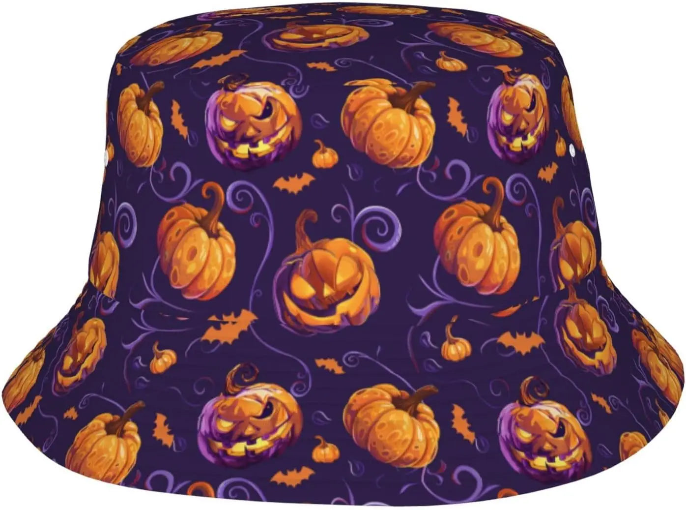 Pumpkin Hat Skull Bucket Hat