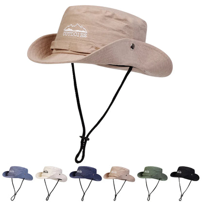 Unisex OUTDOIRS Mountain Range Embroidery Bucket Hat