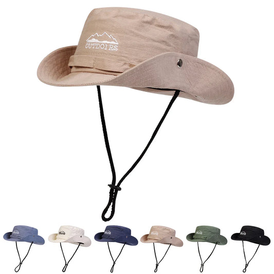 Unisex OUTDOIRS Mountain Range Embroidery Bucket Hat