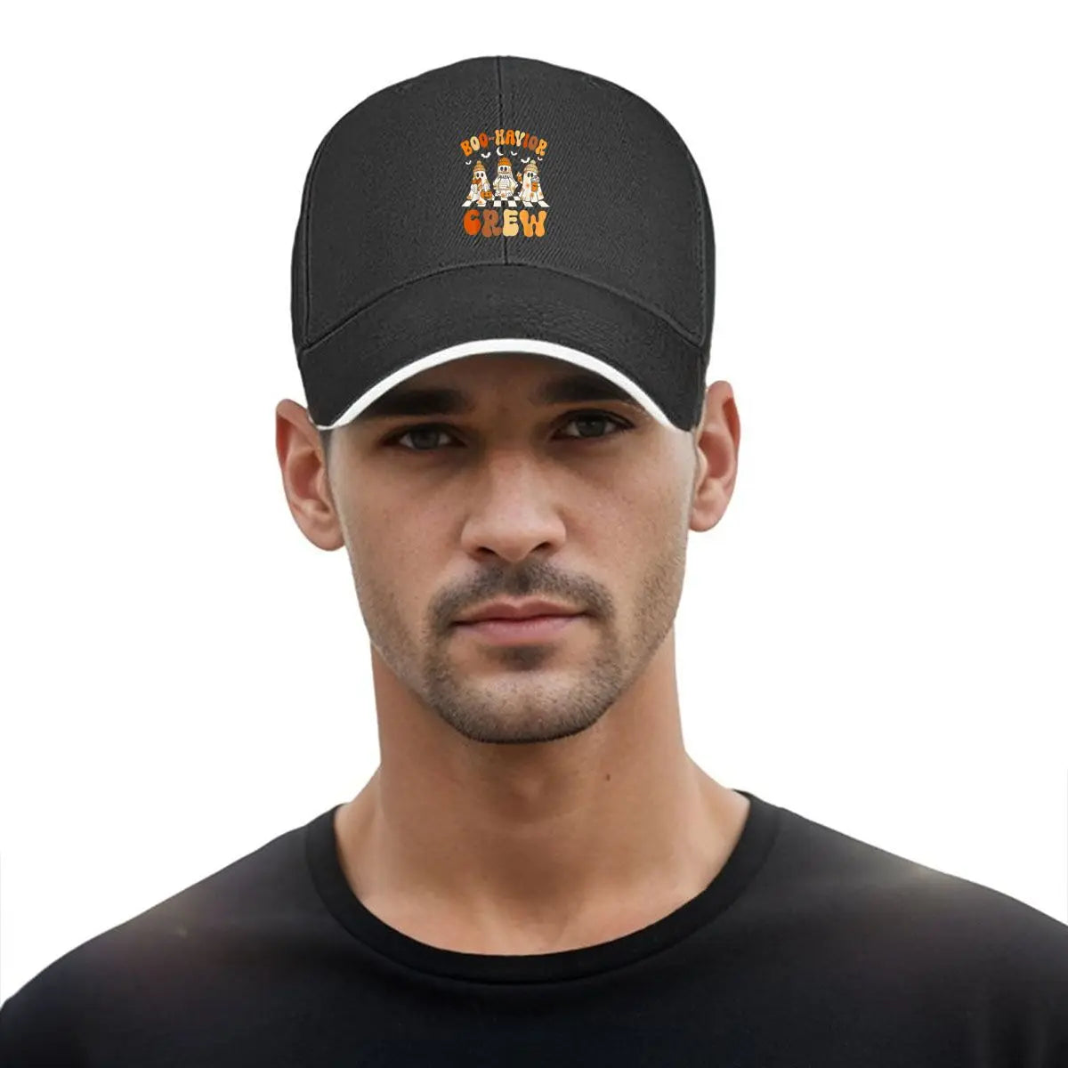 Halloween Ghost Boo-Havior Crew Sandwich Baseball Cap