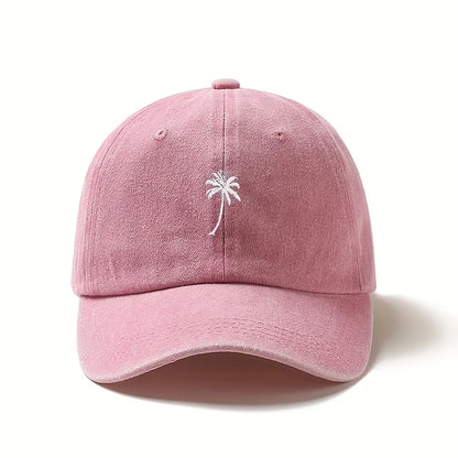 Retro Washed Embroidered Baseball Caps For Women