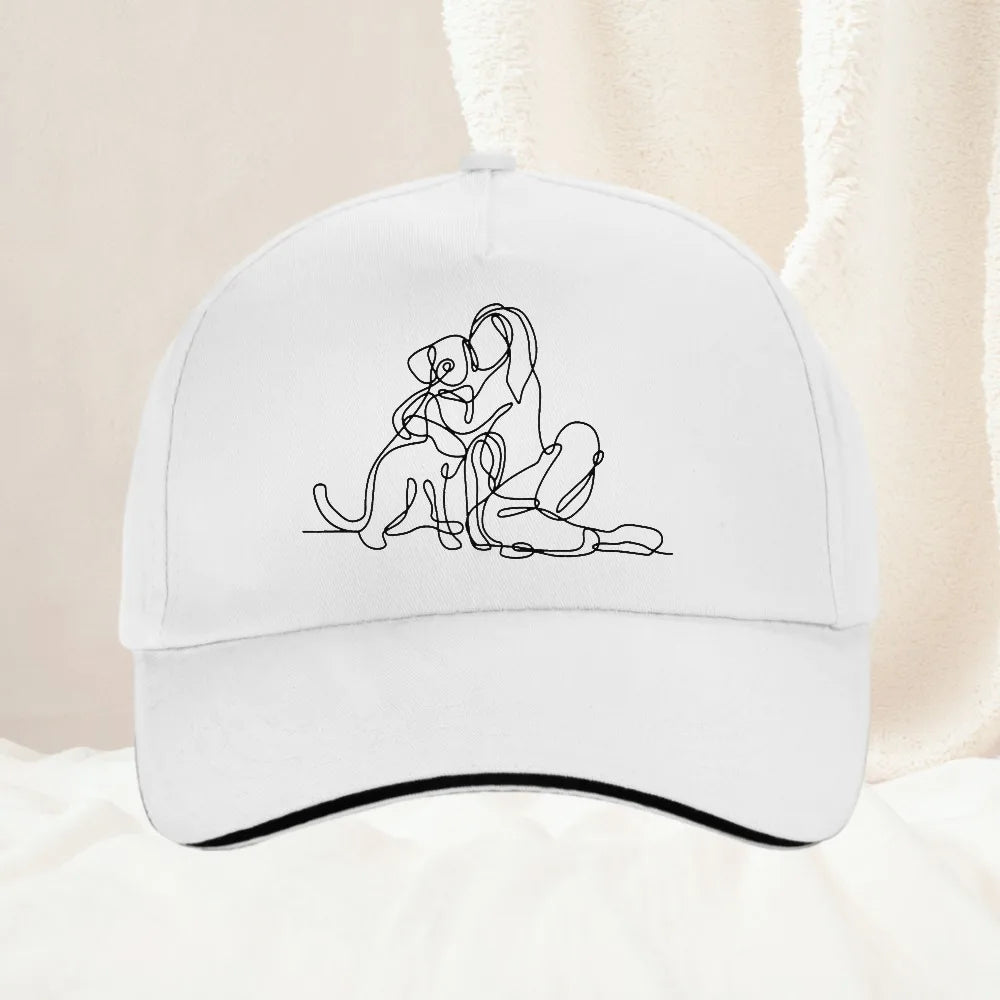 Classic Retro Dog Mom Printed Baseball Cap