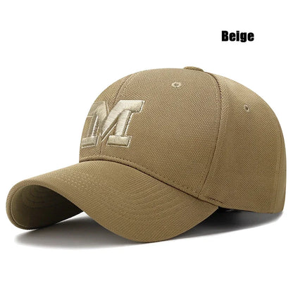 Fashion Men Women M Letter Three-Dimensional Embroidery Baseball Cap