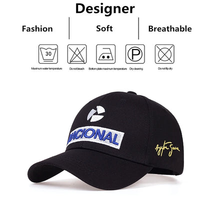 Unisex NACIONAL Letter Embroidery Baseball Caps Sunscreen Hat Sports Golf Cap