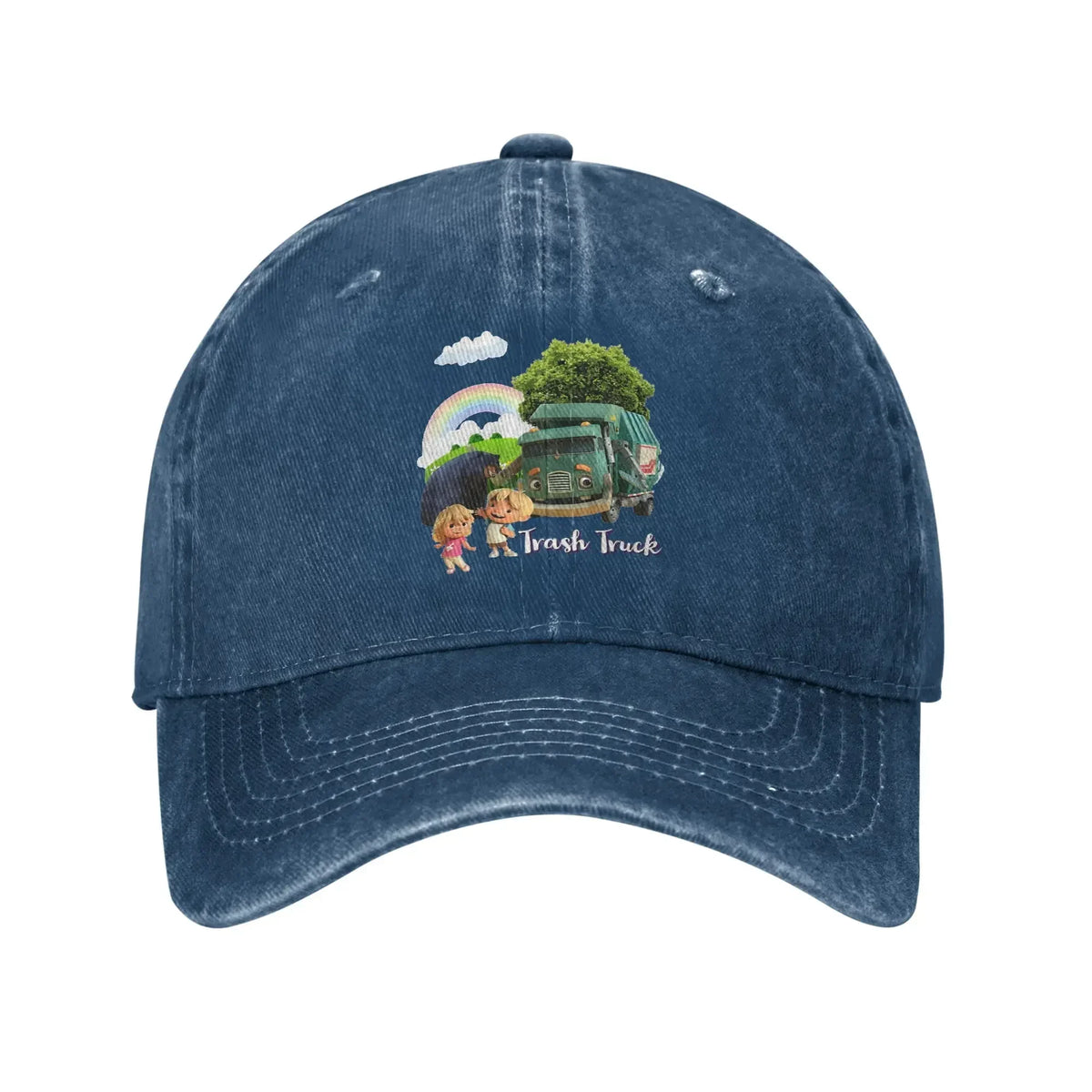 Trash Truck Animation Trash Truck Netflix Denim Cap Casual Baseball Caps