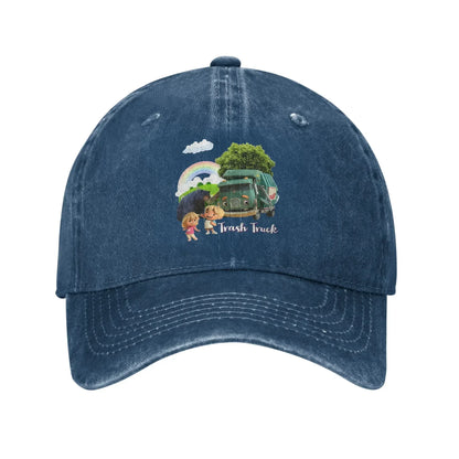 Trash Truck Animation Trash Truck Netflix Denim Cap Casual Baseball Caps