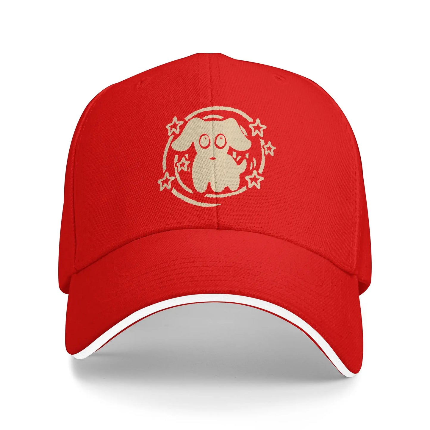 Happy Dog Mutt Puppy Pooch Under Starry Tail Comt Baseball Cap