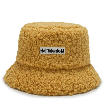 Warm Bucket Hat Unisex Winter Fleece Fisherman Cap