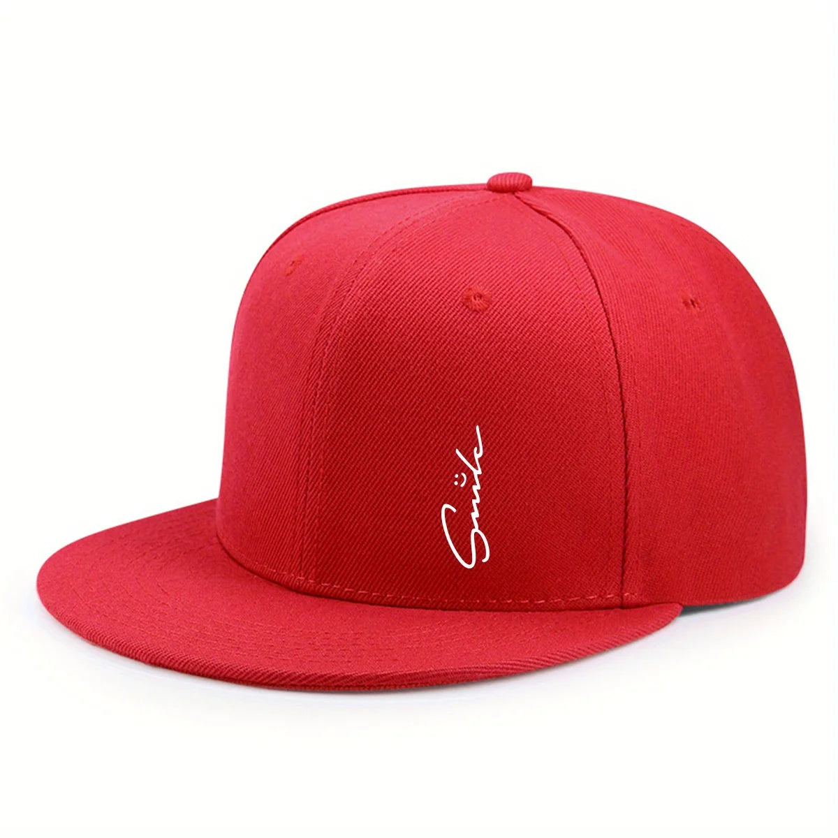 Lettered Smiley Face Print Stylish Baseball Cap For Men And Women