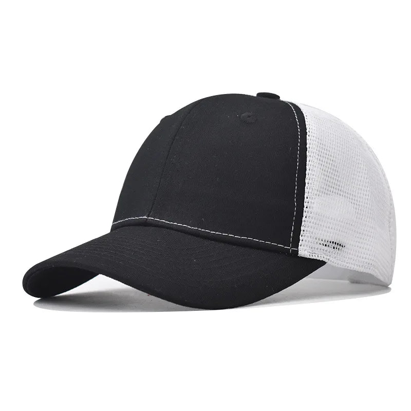 Baseball Cap Adult Net Cap Shallow Curved Eaves Hat Unisex Hip Hop Fitted Cap