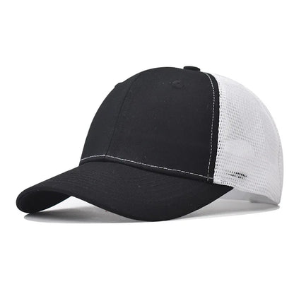 Baseball Cap Adult Net Cap Shallow Curved Eaves Hat Unisex Hip Hop Fitted Cap
