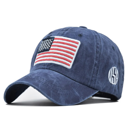 USA Flag Embroidered Baseball Cap Adjustable For Men And Women