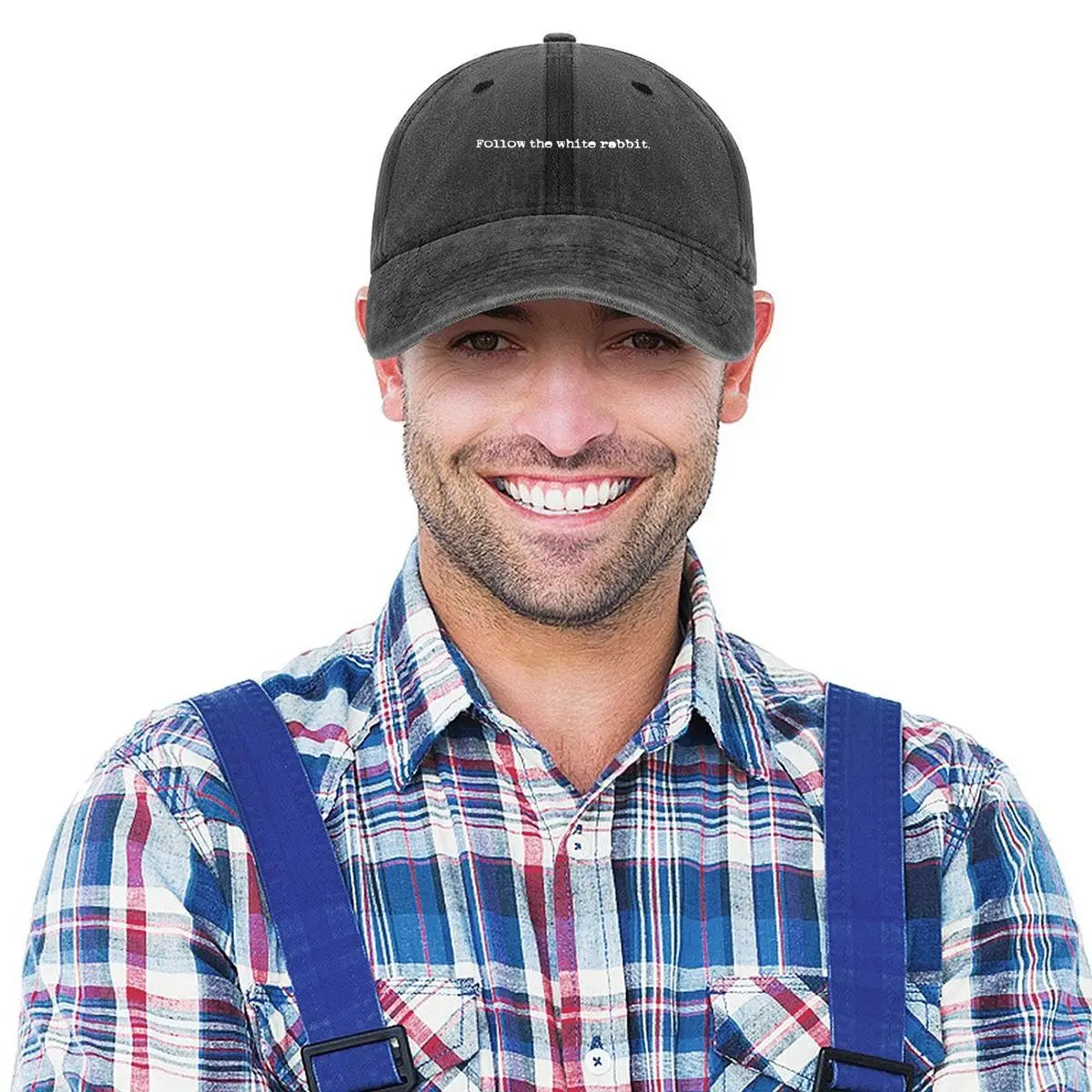 Follow the white rabbit Alice in Wonderland The Washed Baseball Cap