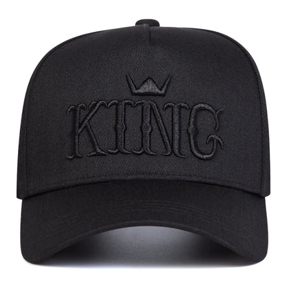 Unisex QUEEN KING Letter Embroidery Baseball Caps Spring And Autumn Outdoor