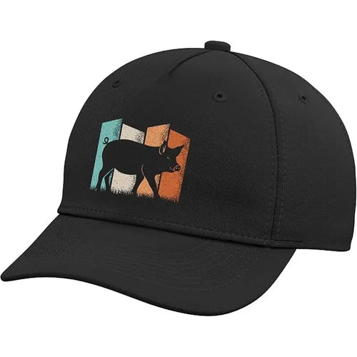 Retro Pig Baseball Cap