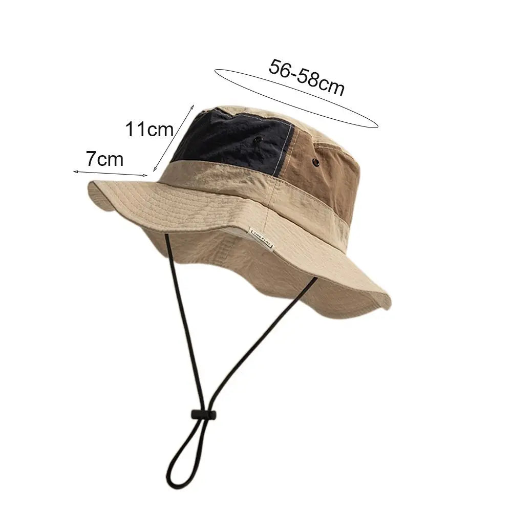 Sun Protection Wide Brim Bucket Hat Quick-dry Summer Man Women