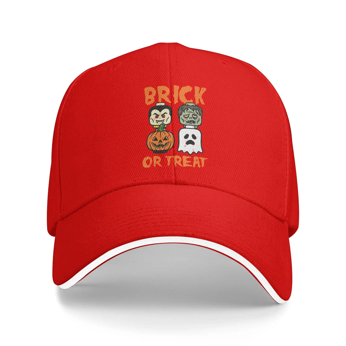 Baseball Cap Halloween Brick Or Treat Building Blocks