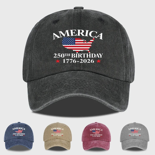 USA 250th Birthday Baseball Cap