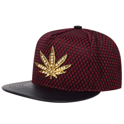 Unisex Diamond Hemp Leaf Label Snapback Hats