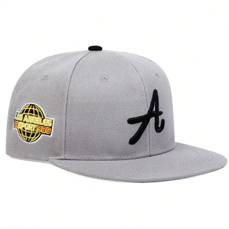 Unisex Gothic Letter Embroidery Hip-hop Hats Snapback Caps