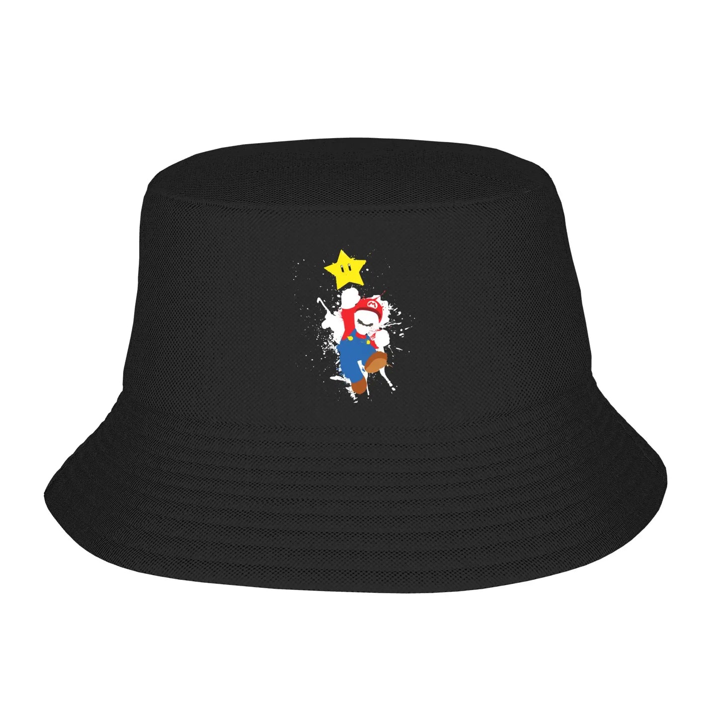 Street Super Marios Splattery Bucket Hat Unisex Packable Outdoor