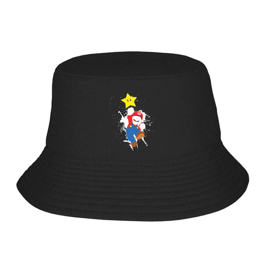 Street Super Marios Splattery Bucket Hat Unisex Packable Outdoor