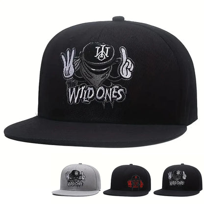 Unisex WILD ONES Embroidery Hip-hop Hats Adjustable Baseball Caps