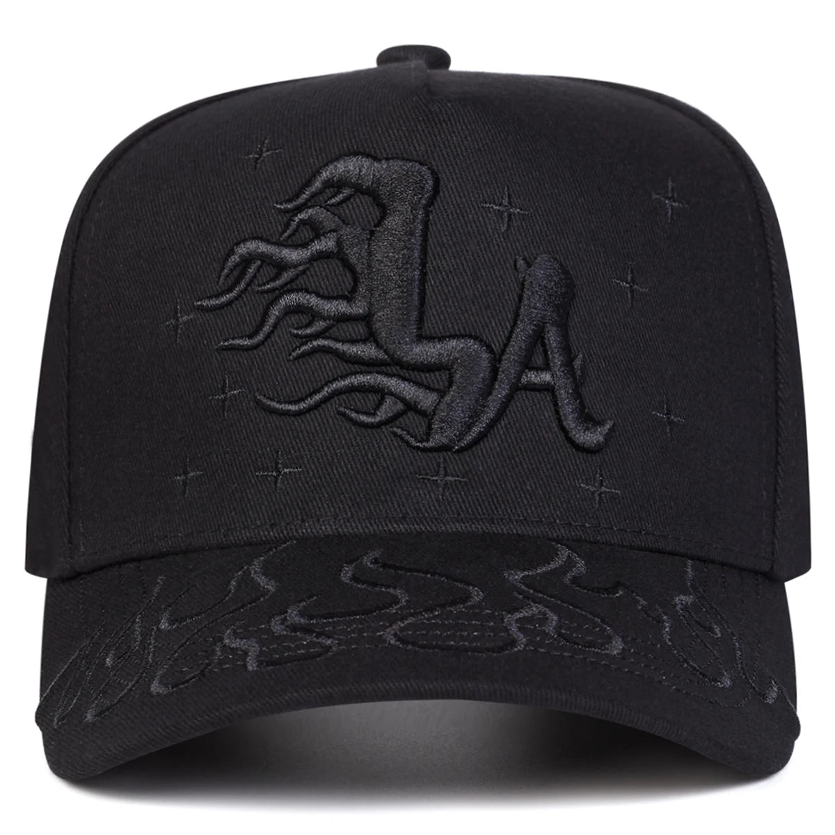 Unisex LA Flame Star Embroidery Baseball Caps