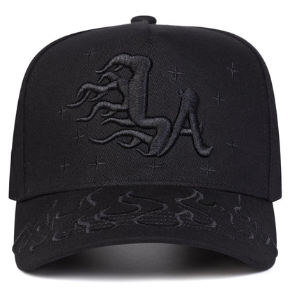 Unisex LA Flame Star Embroidery Baseball Caps