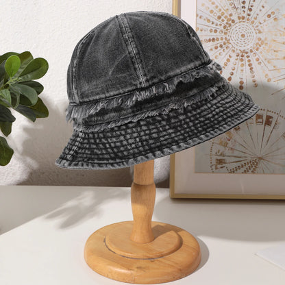 Korean-style Casual And Versatile Dome Bucket Hat, Suitable For Outdoor Trendy Matching