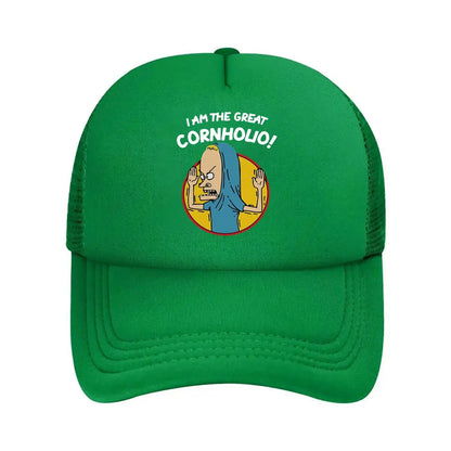 “Cornholio” - Cartoon Art Classic MTV Character For 90s Animation Fans Mesh Baseball Cap