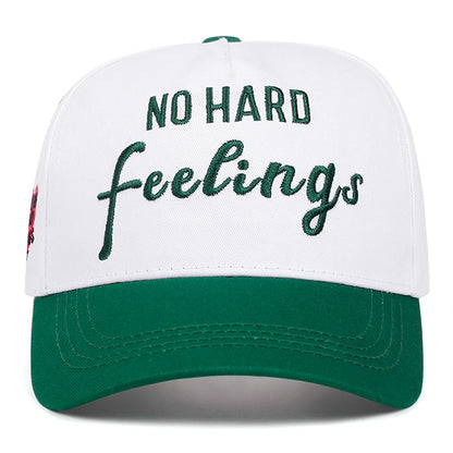 NO HARD Letter Rose Embroidery Baseball Caps