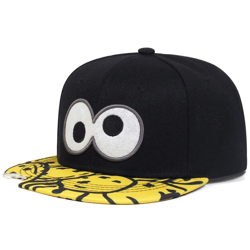 Unisex Eye PIZZA Embroidery Hip-hop Hats Spring Autumn Snapback Caps