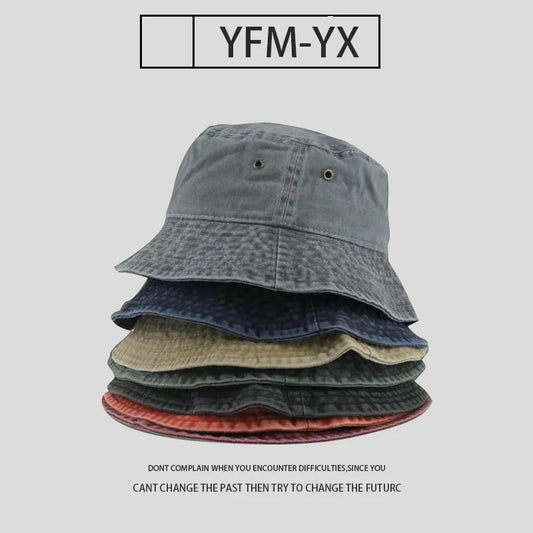 Outdoor Fisherman Hat Vintage Washed Cotton Bucket Hats Summer Women Panama Hat