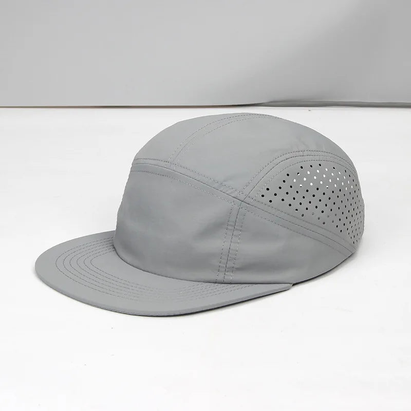 Quick Drying Nylon 5 Panel Snapback Hat For Men Women