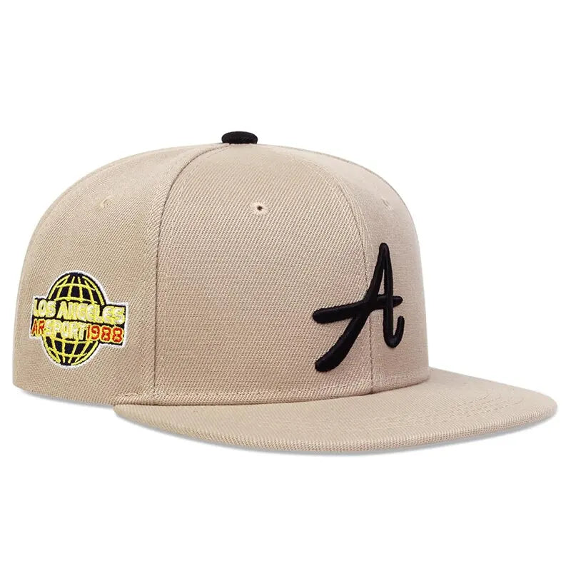 Unisex Gothic Letter Embroidery Hip-hop Hats Snapback Caps
