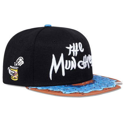 Fashion THE MUNCHIES Snacks Pink Snapback Hat Men Women Adult