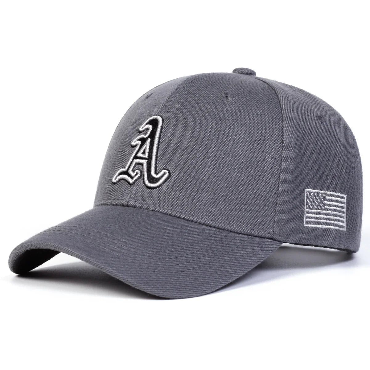 Unisex A Letter Embroidery Side American Flag Baseball Cap Spring Autumn