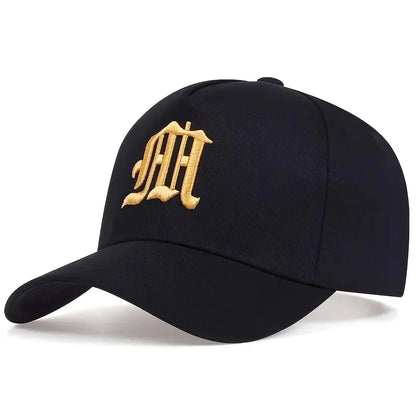 Fashion Gothic Letter M Embroidery Baseball Caps