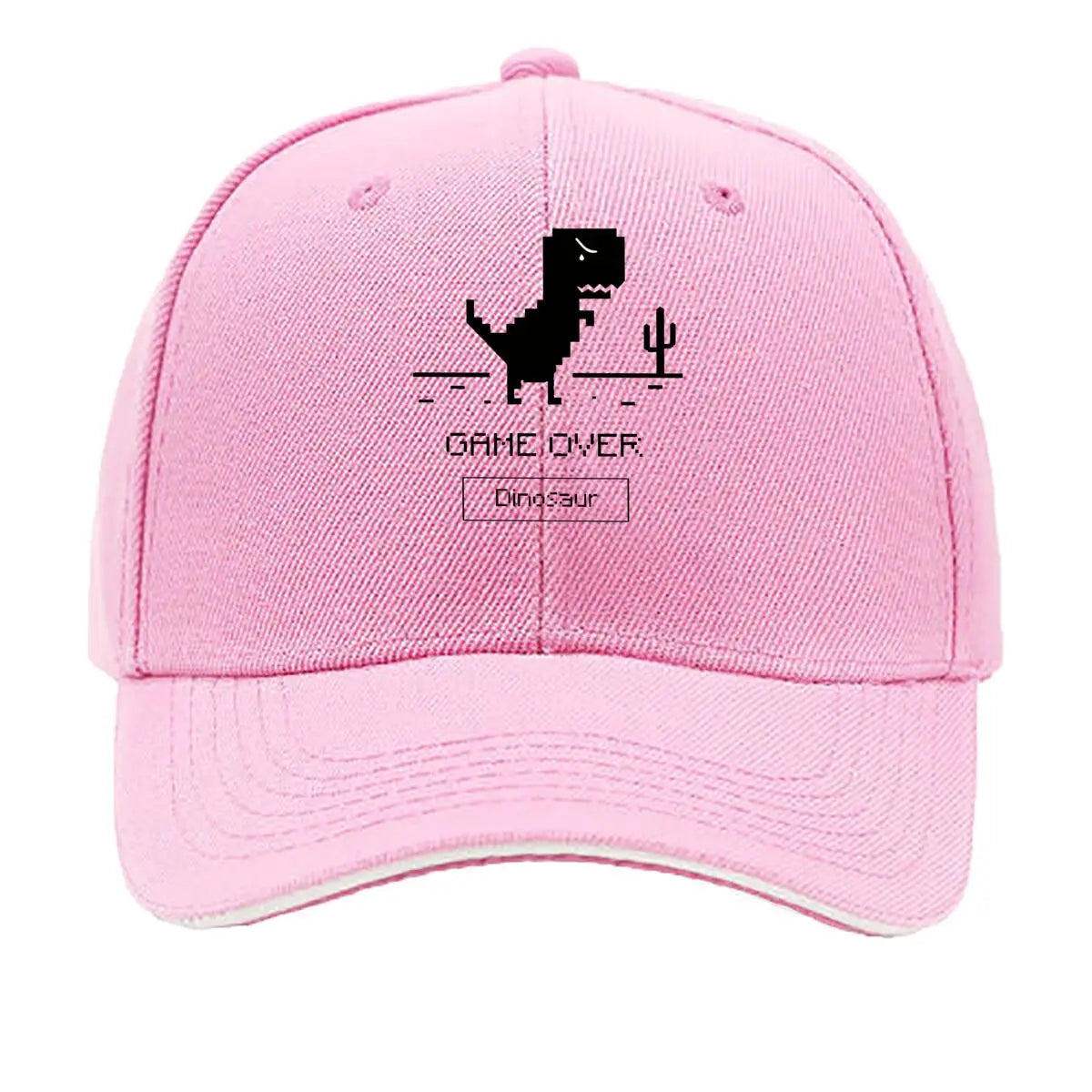 Game Over Dinosaur Pixel Art Desert Hip Hop Hat Baseball Cap