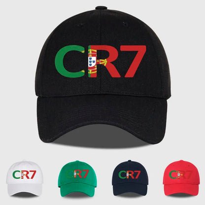 CR7 Portugal Print Black Baseball Cap