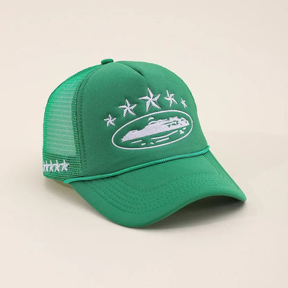 Fashionable Embroidered Baseball Hat Five Star Color