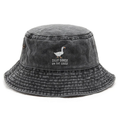 Silly Goose Washed Cotton Bucket Hat For Men Women