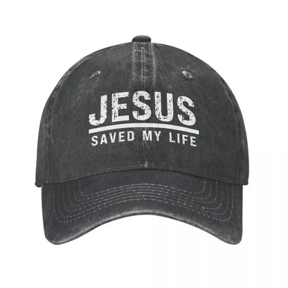 Jesus Saved My Life Ponytail Baseball Cap