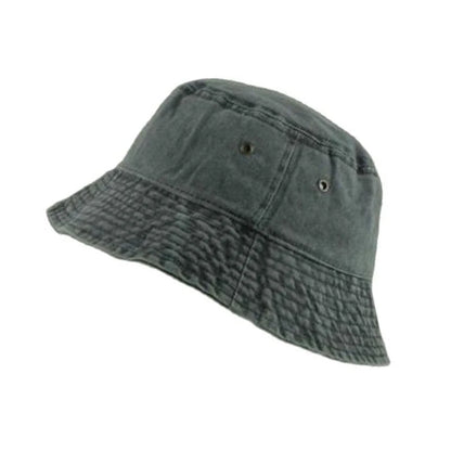 Washed Denim Bucket Hat for Women Men Retro Wide Brim Fisherman Cap